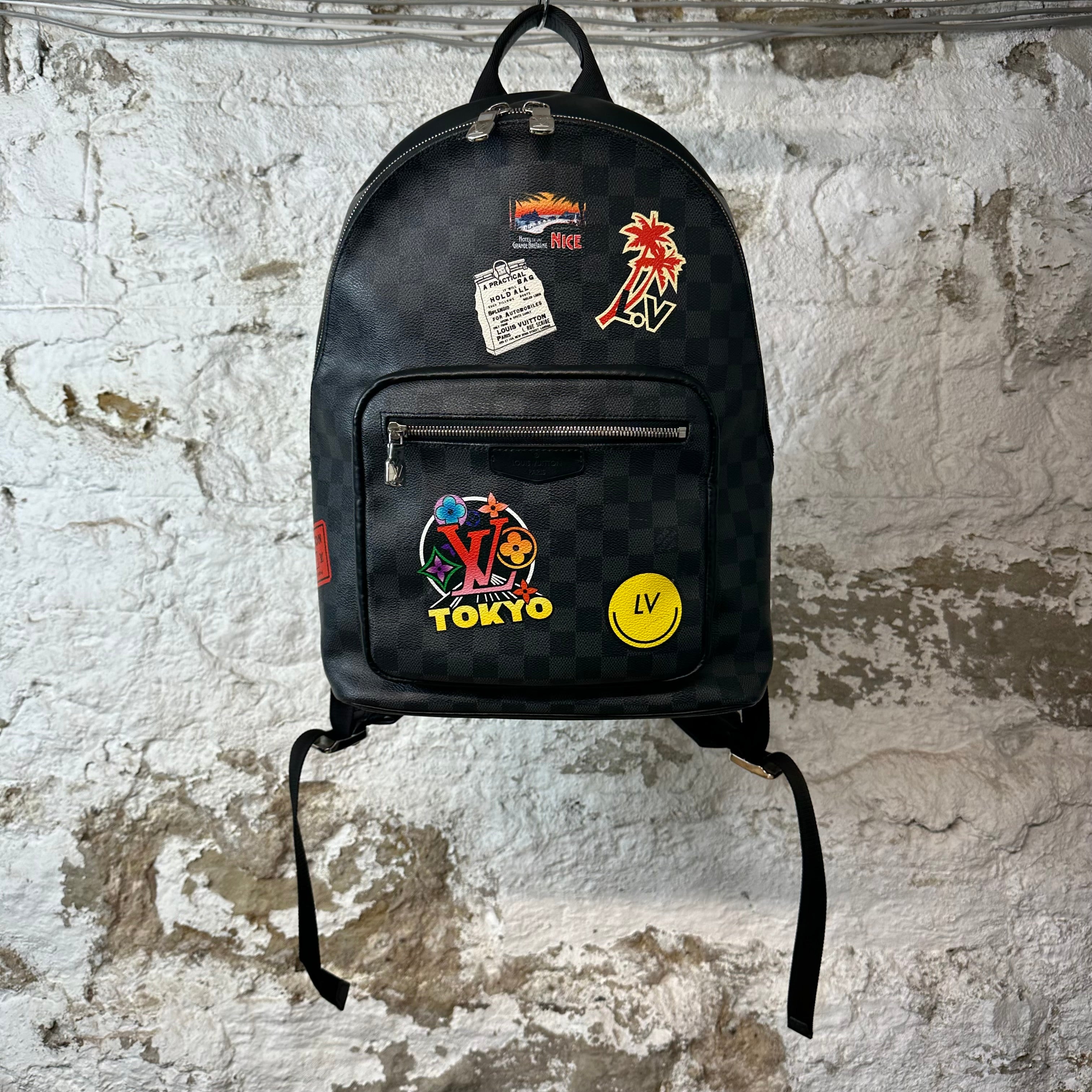 louis vuitton backpack graphite Louis Vuitton Damier Graphite Stickers Backpack – The Gallery Online
