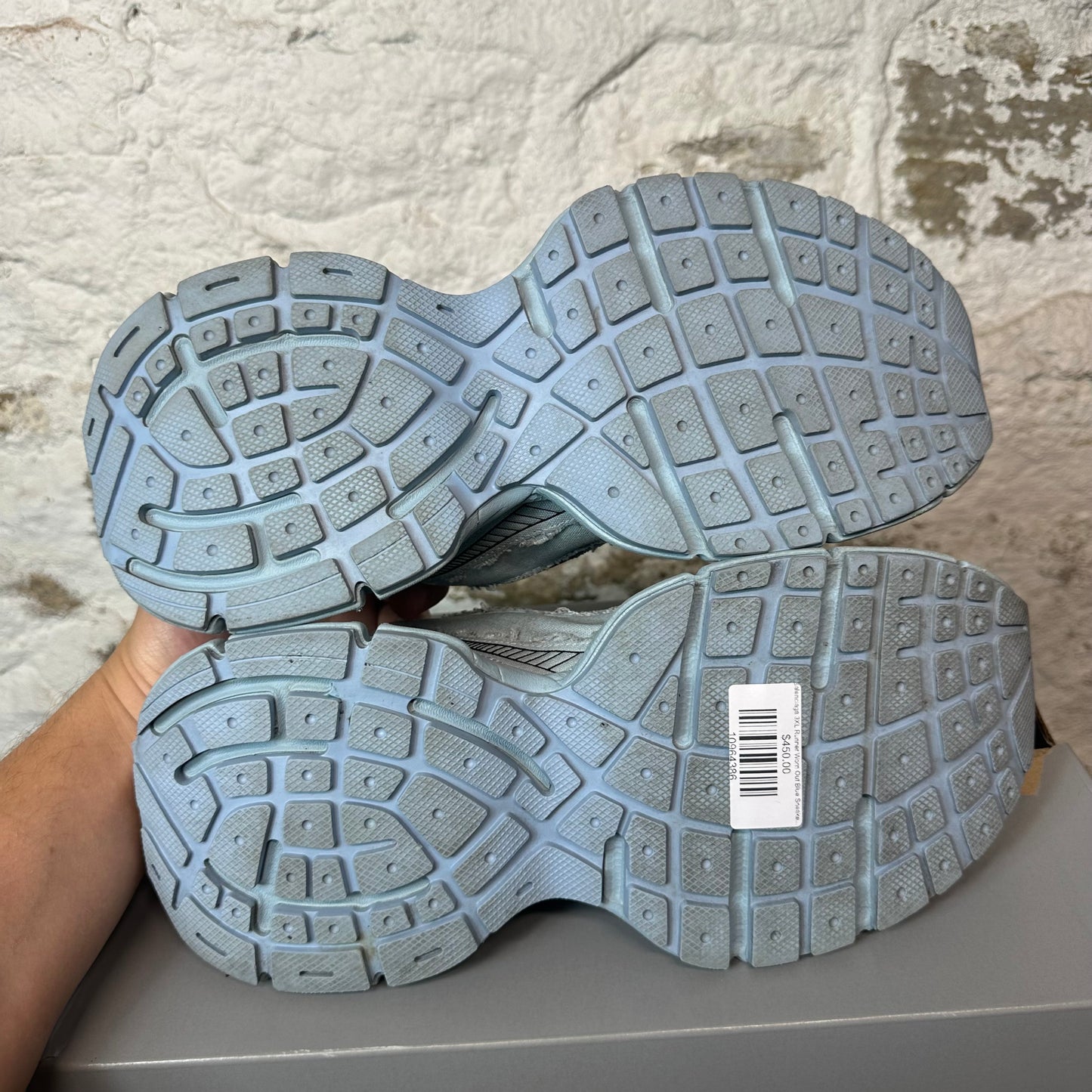 Balenciaga 3XL Runner Worn Out Blue Sneaker Sz 11 (44)