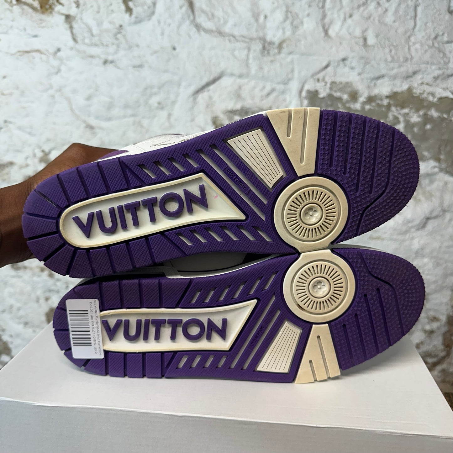 Louis Vuitton Purple White Strap Trainer Sneaker Sz 10 (8.5LV)