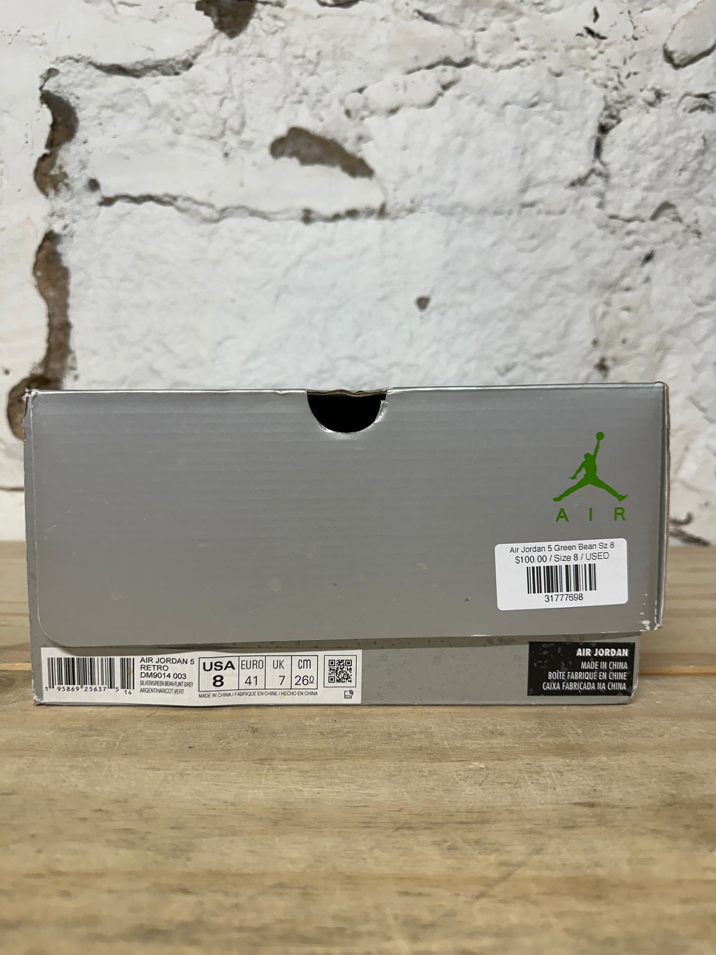 Air Jordan 5 Green Bean Sz 8