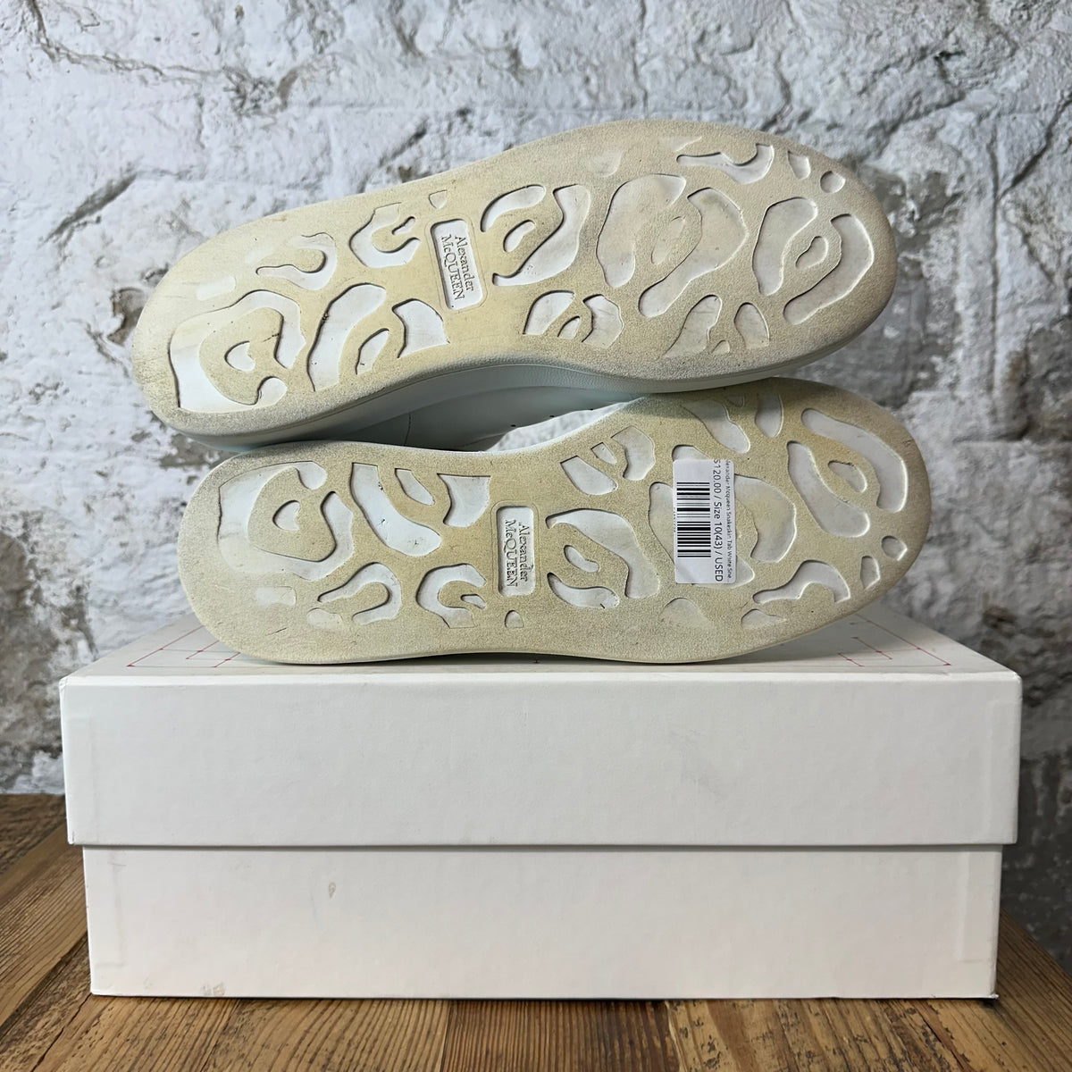 Alexander Mcqueen Snakeskin Tab White Sneaker Sz 10 (43)