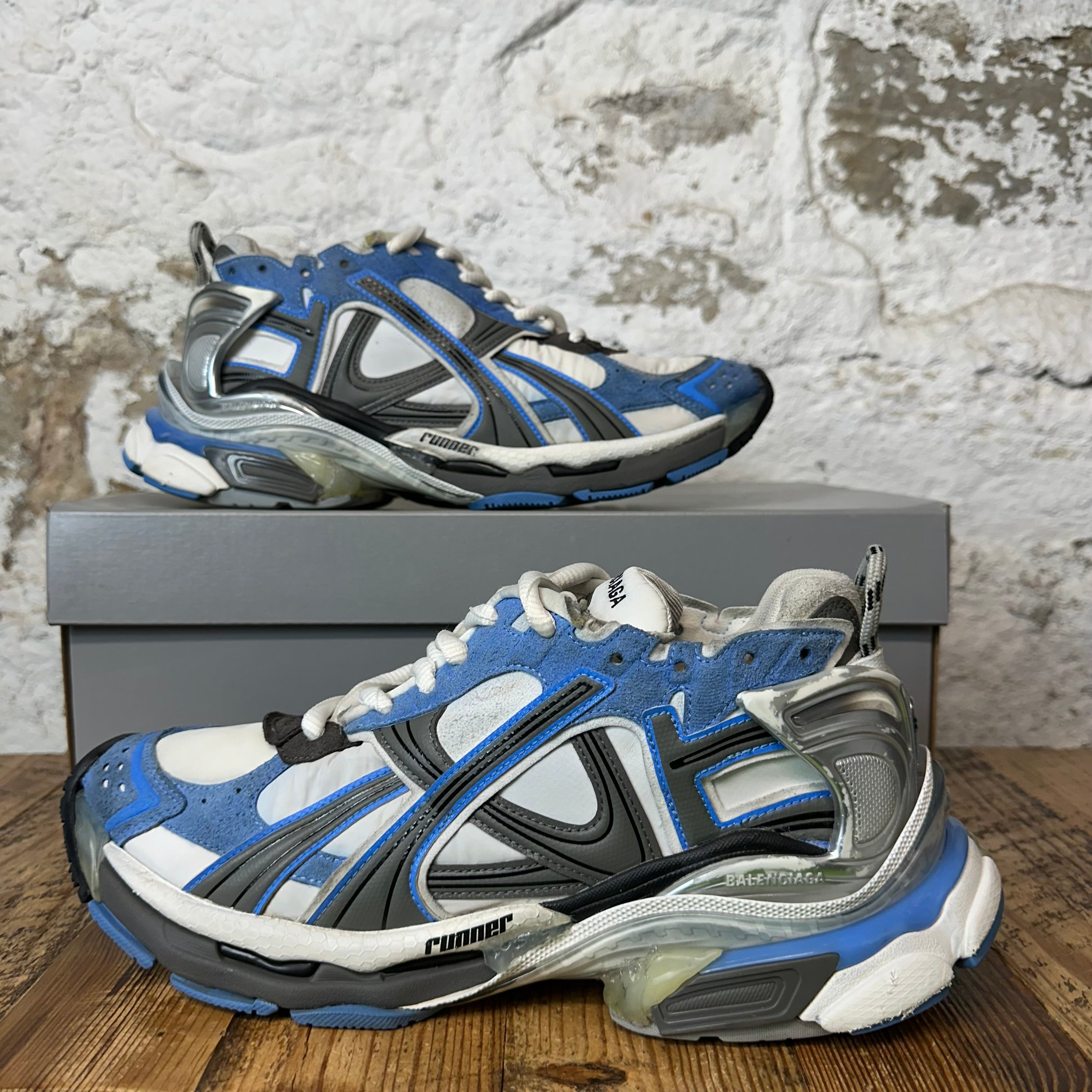 Balenciaga Runner Worn Out Blue White Sneaker Sz 10 (43)