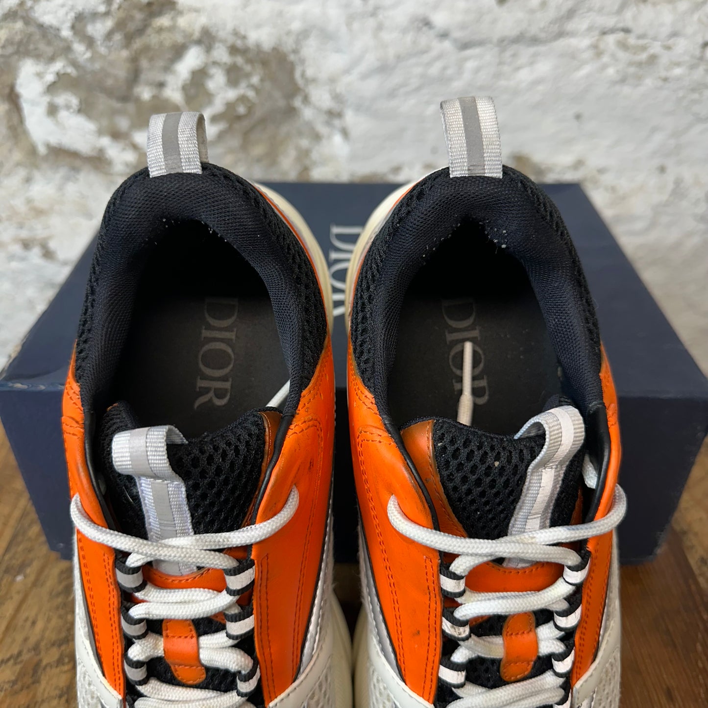 Dior B22 Orange Black White Sneaker Sz 10 (43)