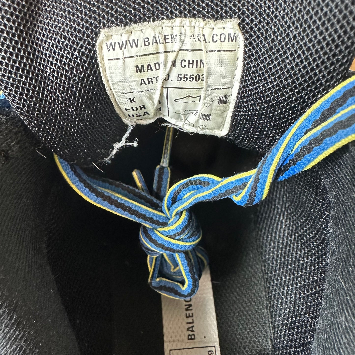 Balenciaga Track Runner Blue Yellow Black LED Sneaker Sz 11 (44)