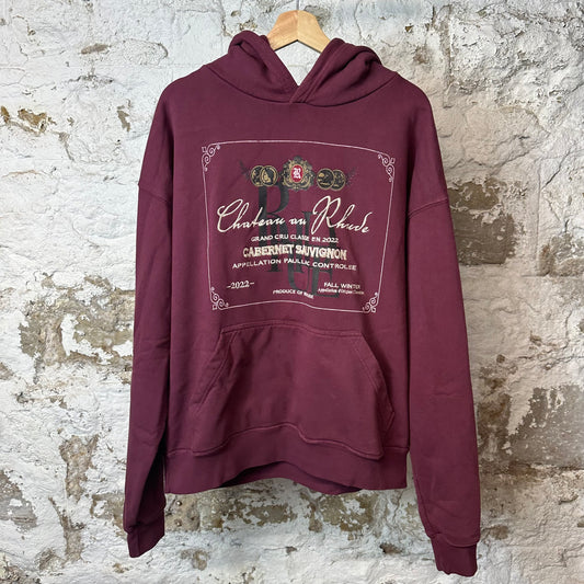 Rhude Chateua Hoodie Maroon Sz XS