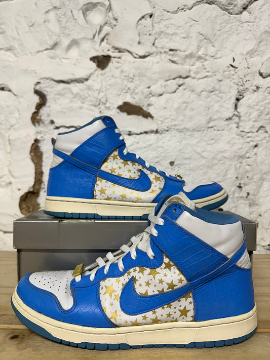 Nike SB Dunk High Supreme Stars Blue Sz 10