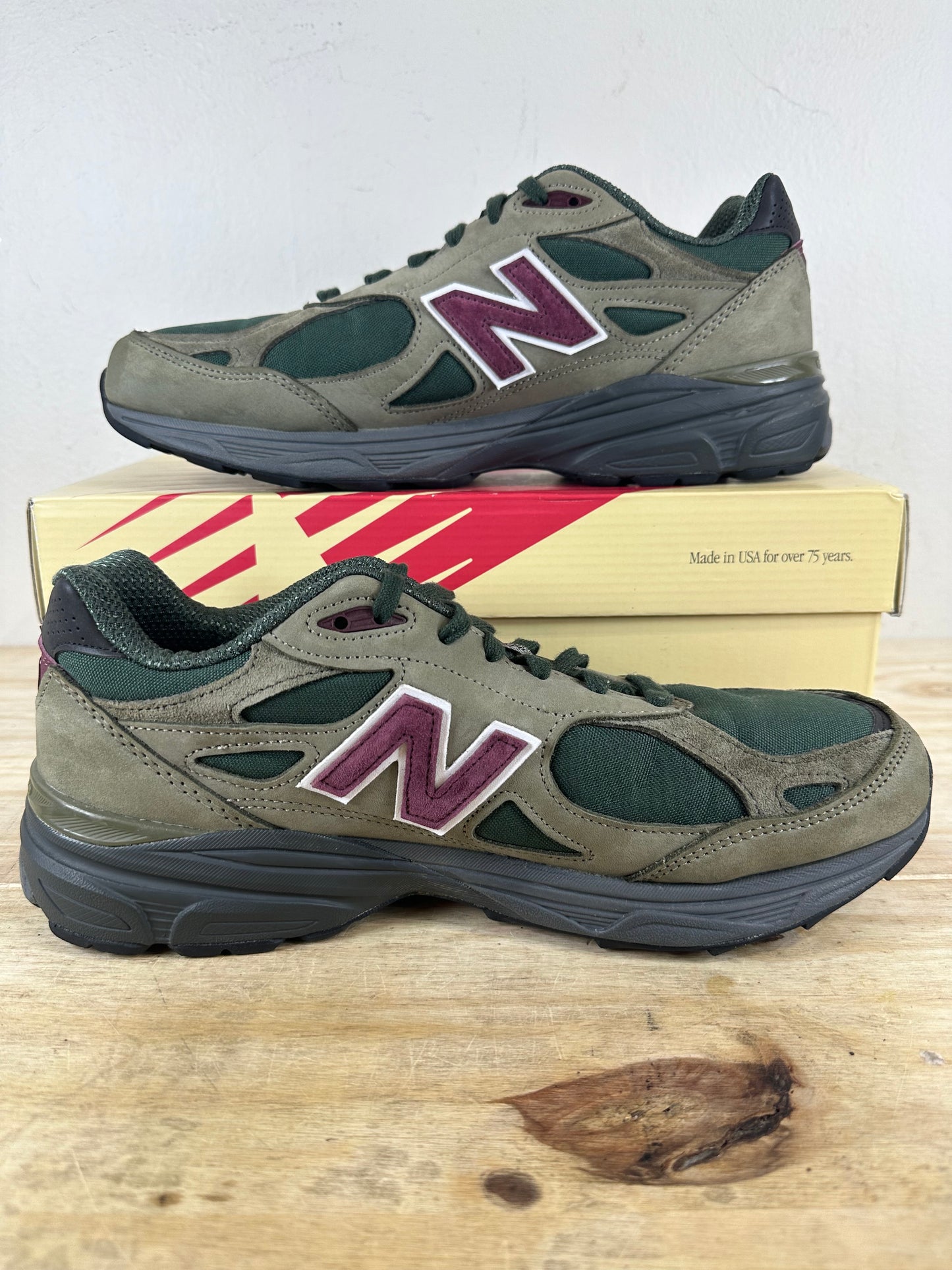 New Balance 990v3 MiUSA Teddy Santis Green Purple Sz 11