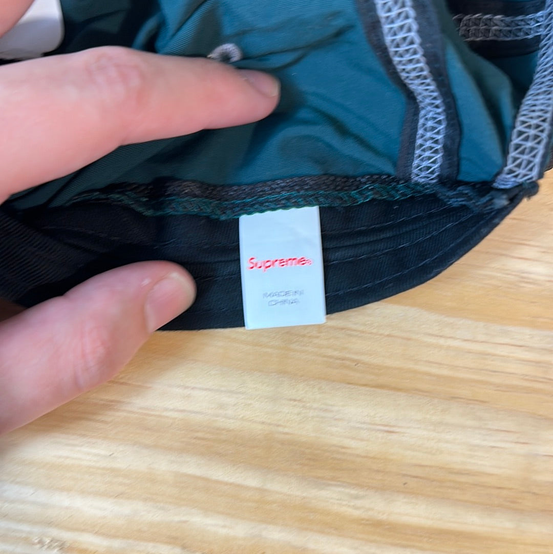 Supreme Reflective Stitch Camp Cap Dark Green Hat