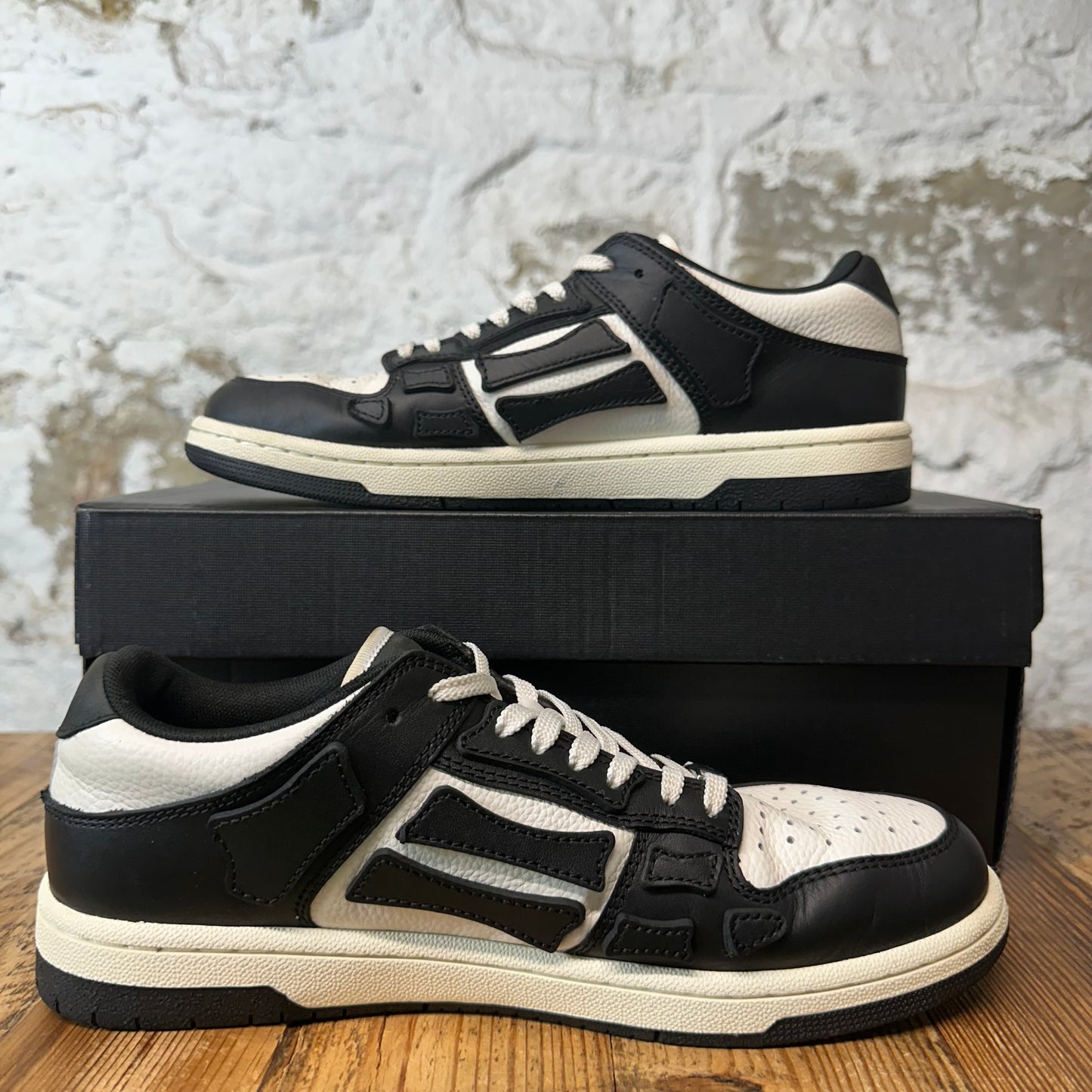 Amiri Black Skeleton White Black Sneaker Sz 6.5 (39)