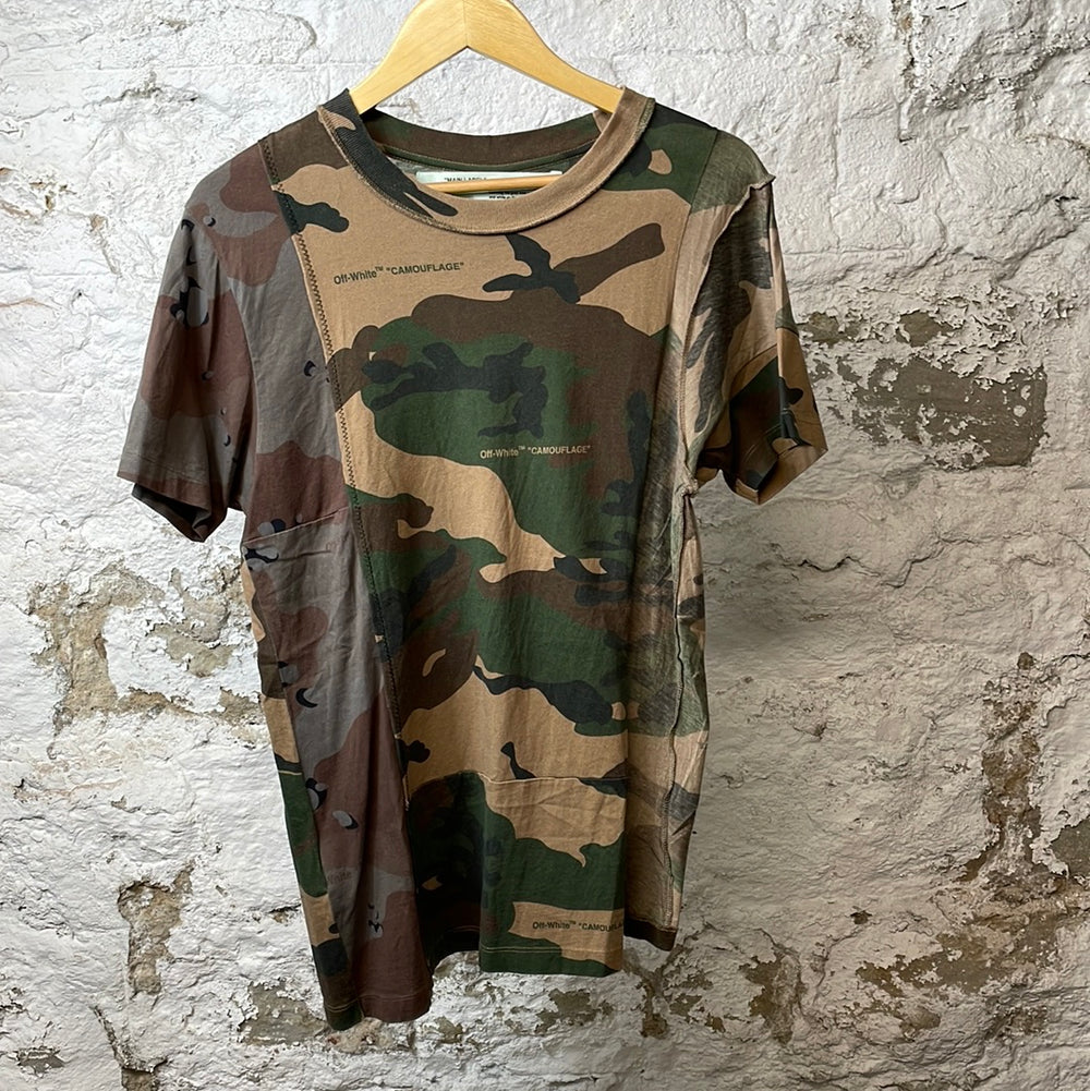 Off-White Camo Reconstructed T-shirt Sz S