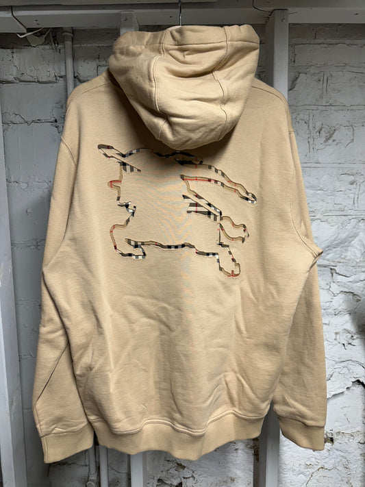Burberry Tan Horse Pullover Hoodie Sz L