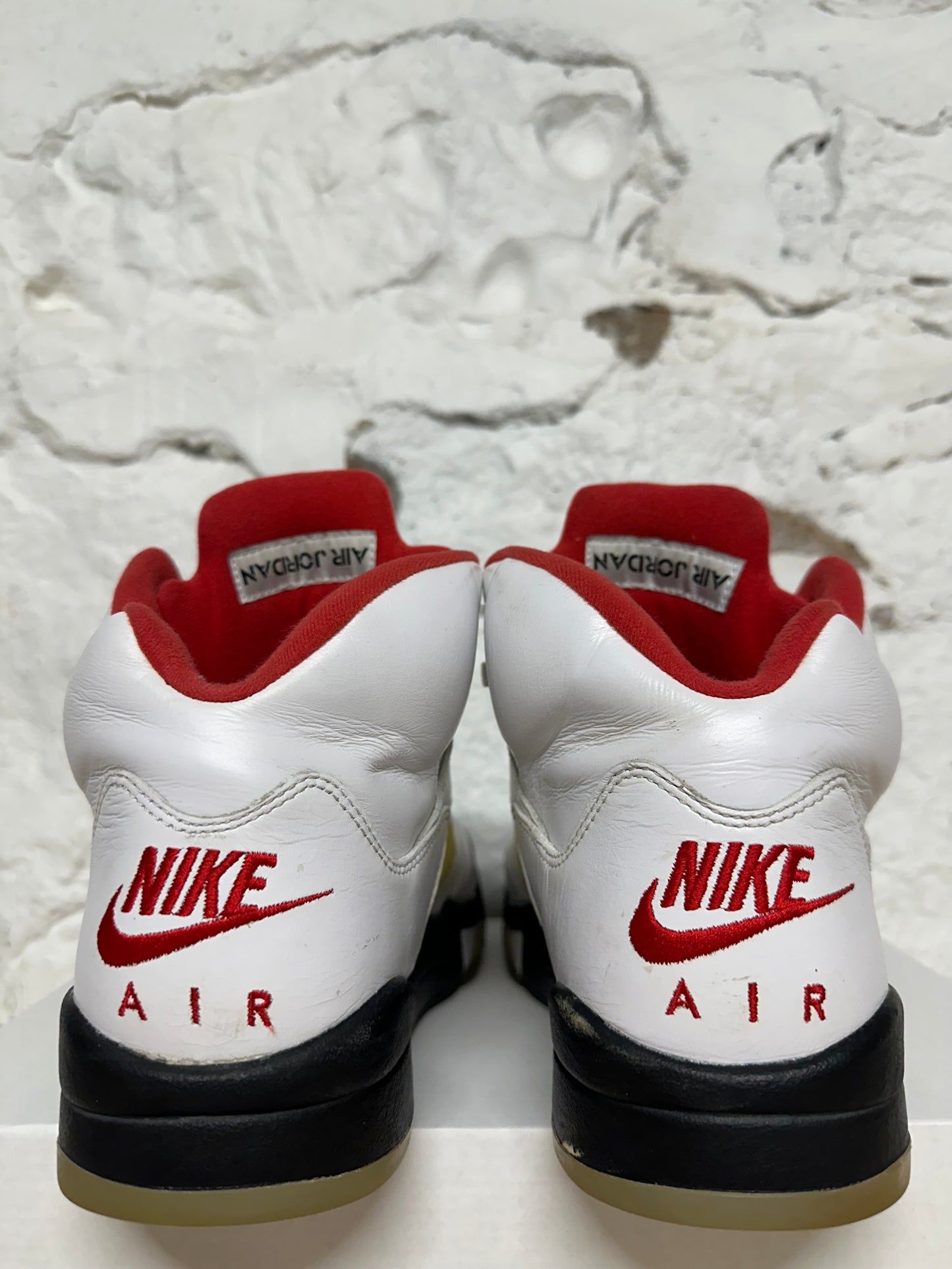 Air Jordan 5 Fire Red Silver Tongue Sz 9.5