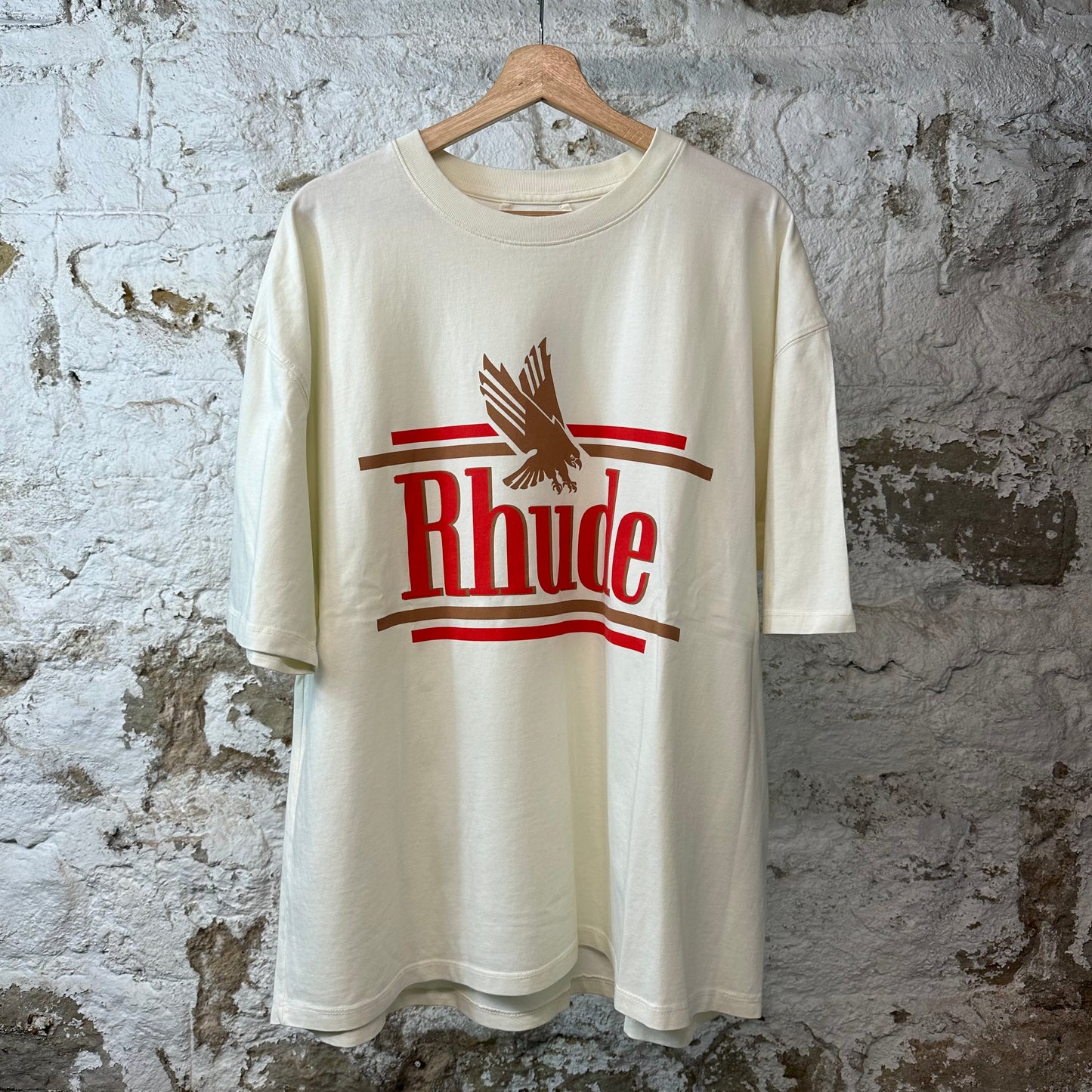 Rhude Red Spell Eagle T-shirt Cream Sz XL