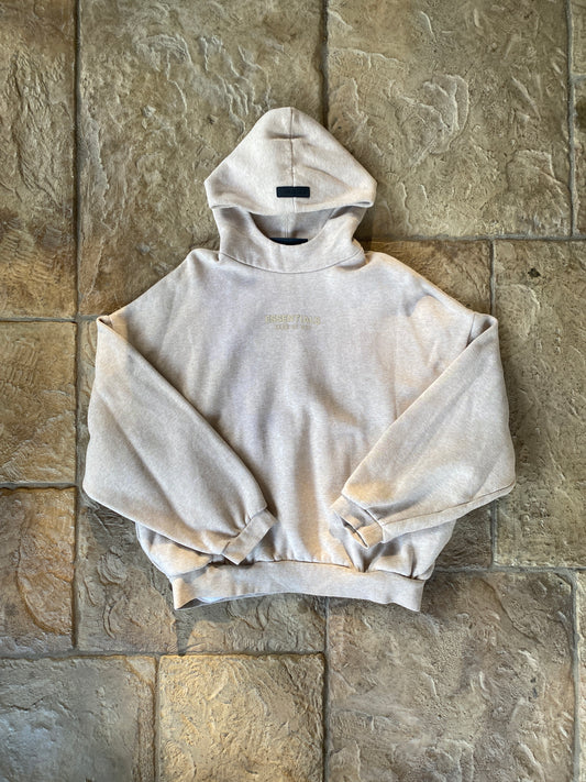 Fear of God Essentials Light Oatmeal Hoodie Sz M