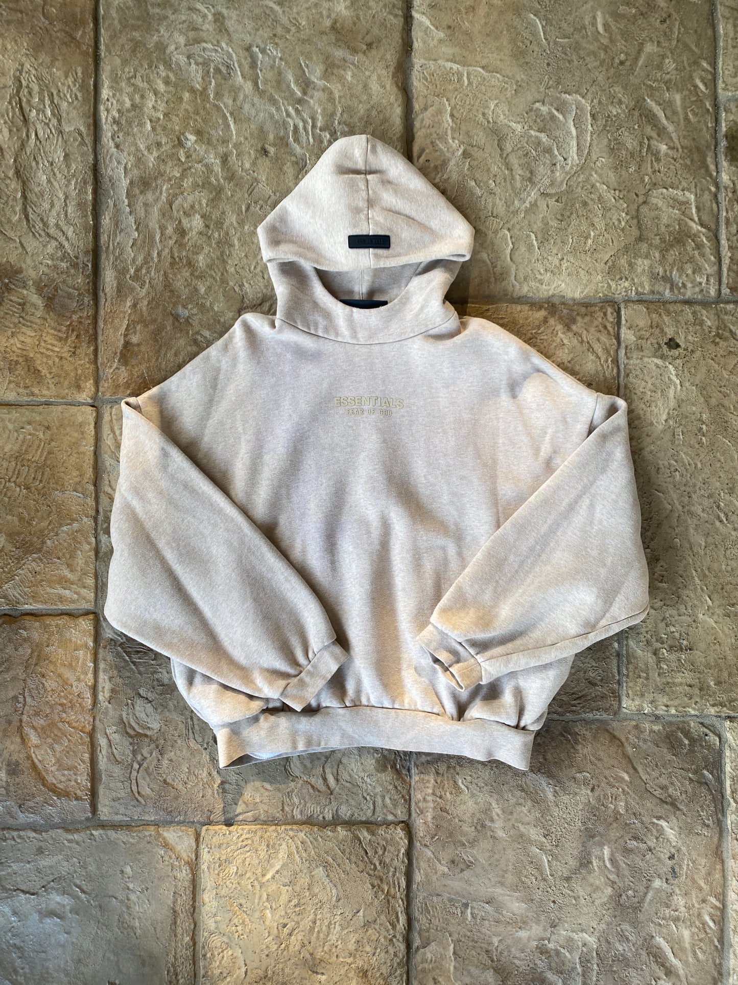 Fear of God Essentials Light Oatmeal Hoodie Sz M