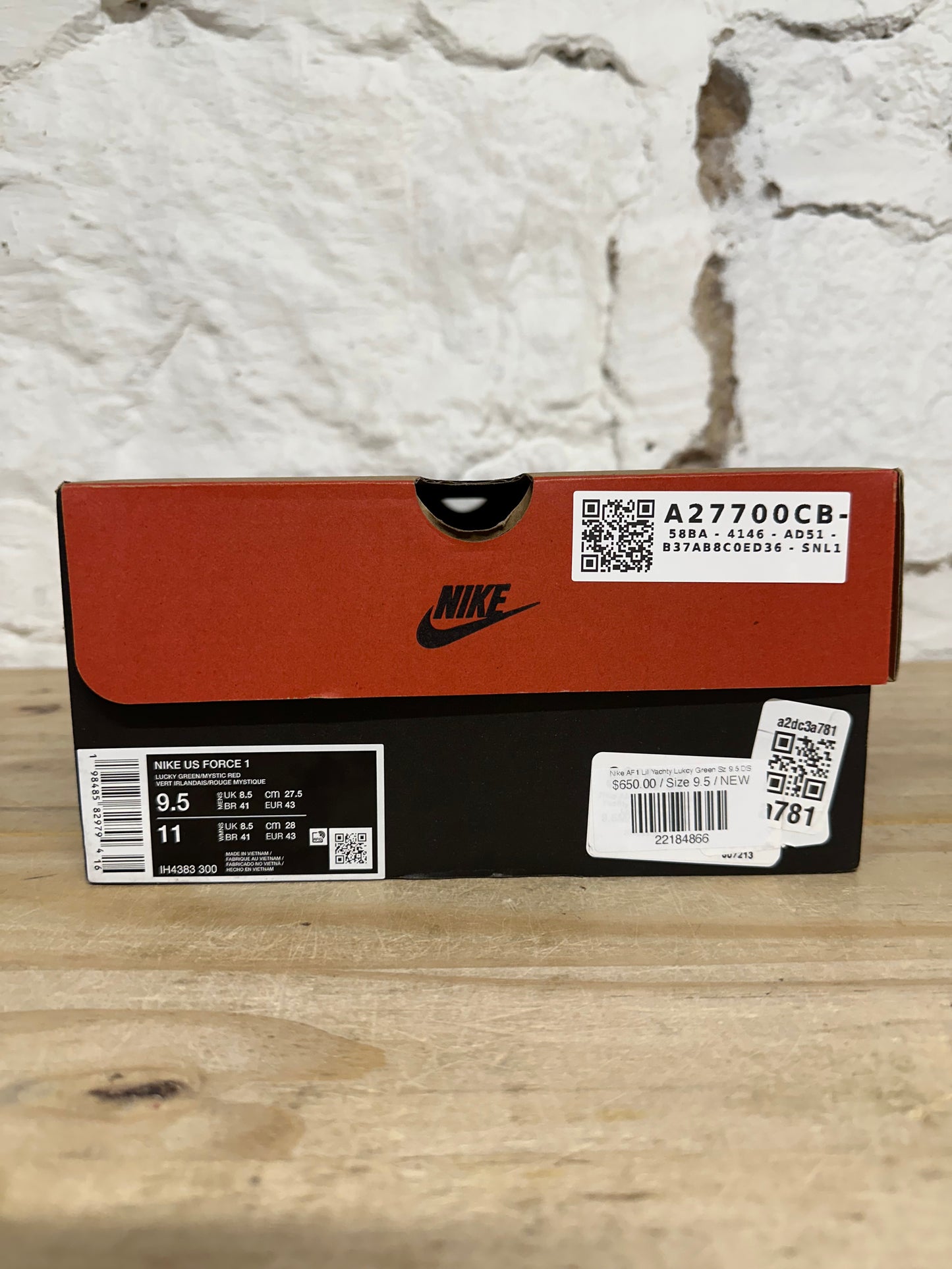 Nike Air Force 1 Low Lil Yachty Lucky Green Sz 9.5 DS