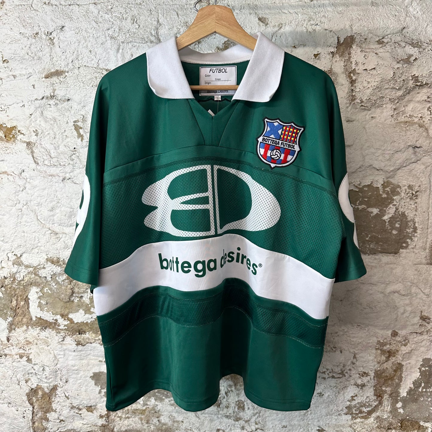 Bottega Desires Green Futbol Jersey Sz L
