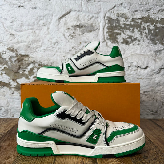 Louis Vuitton White Green Black Trainer Sz 9.5 (8LV)