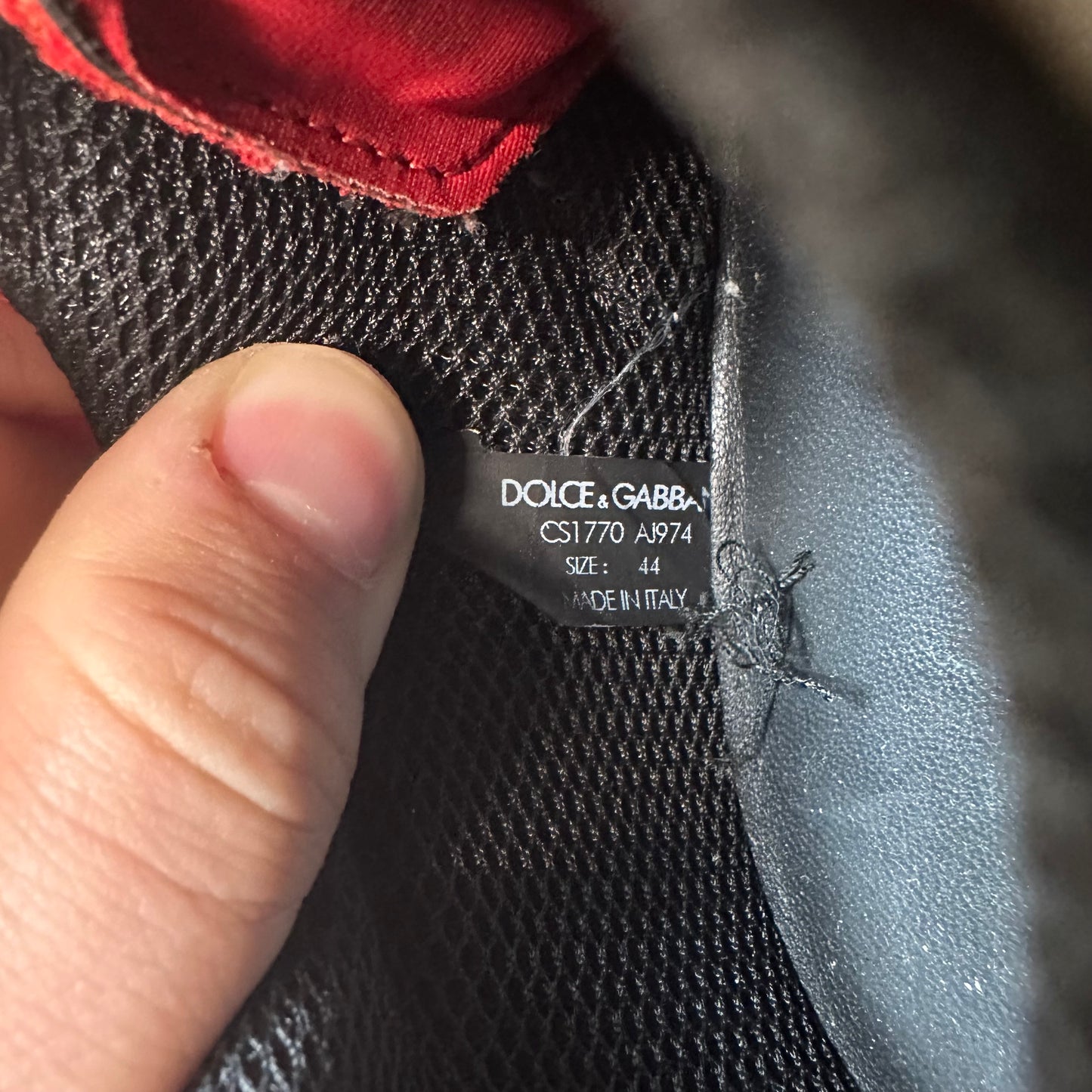 Dolce Gabbana NS1 Red White Black Sz 10 (43) No Box