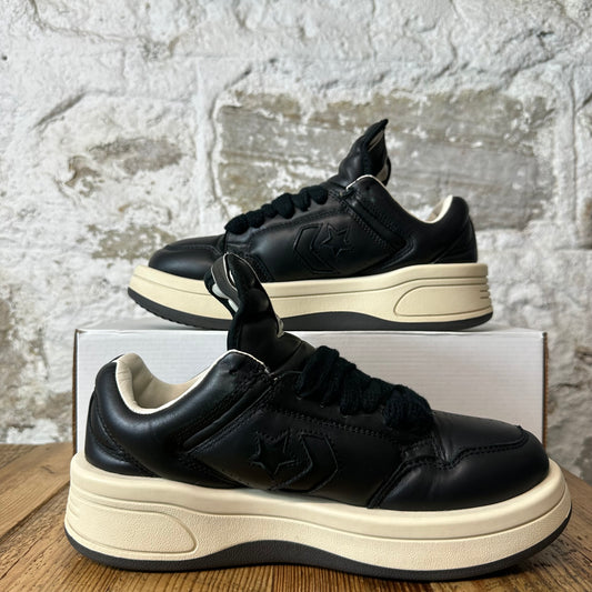 Rick Owens TurboWPN Low Black Milk Sneaker Sz 8