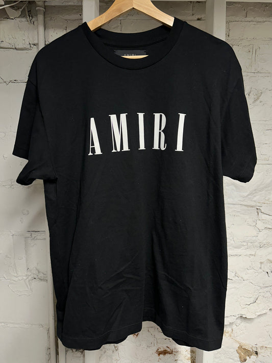 Amiri White Spellout Black T-Shirt Sz XS