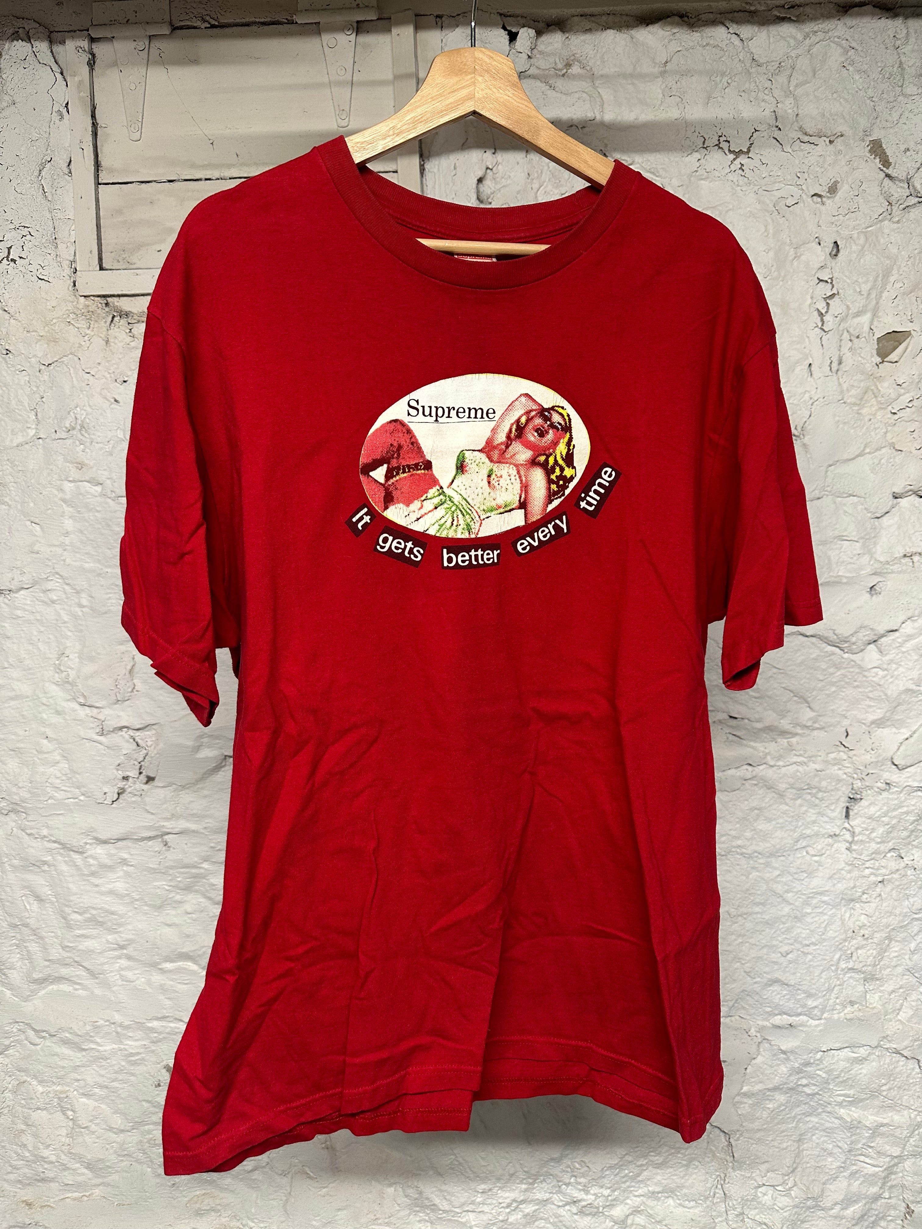 Supreme Gets Better Red T-Shirt Sz L