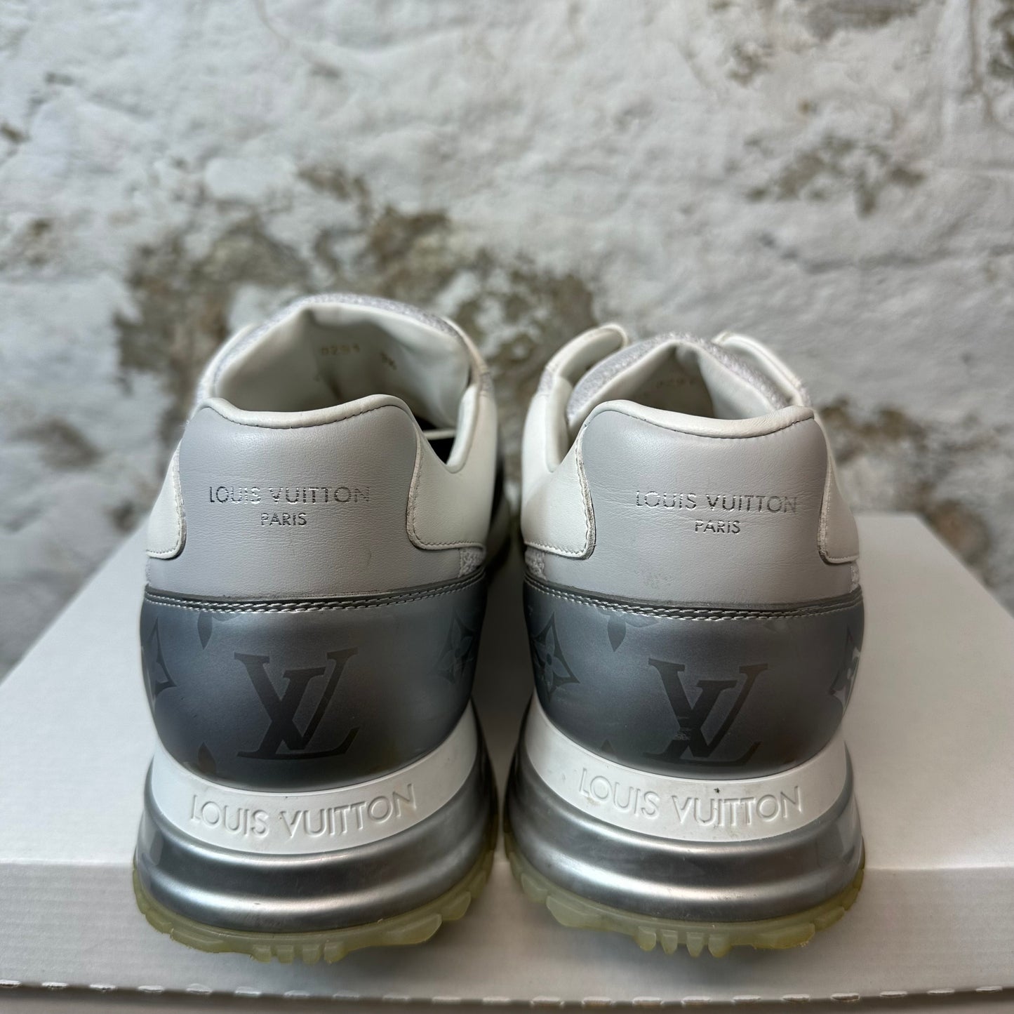 Louis Vuitton Silver White Runaway Sneaker Sz 11 (9.5LV) No Box