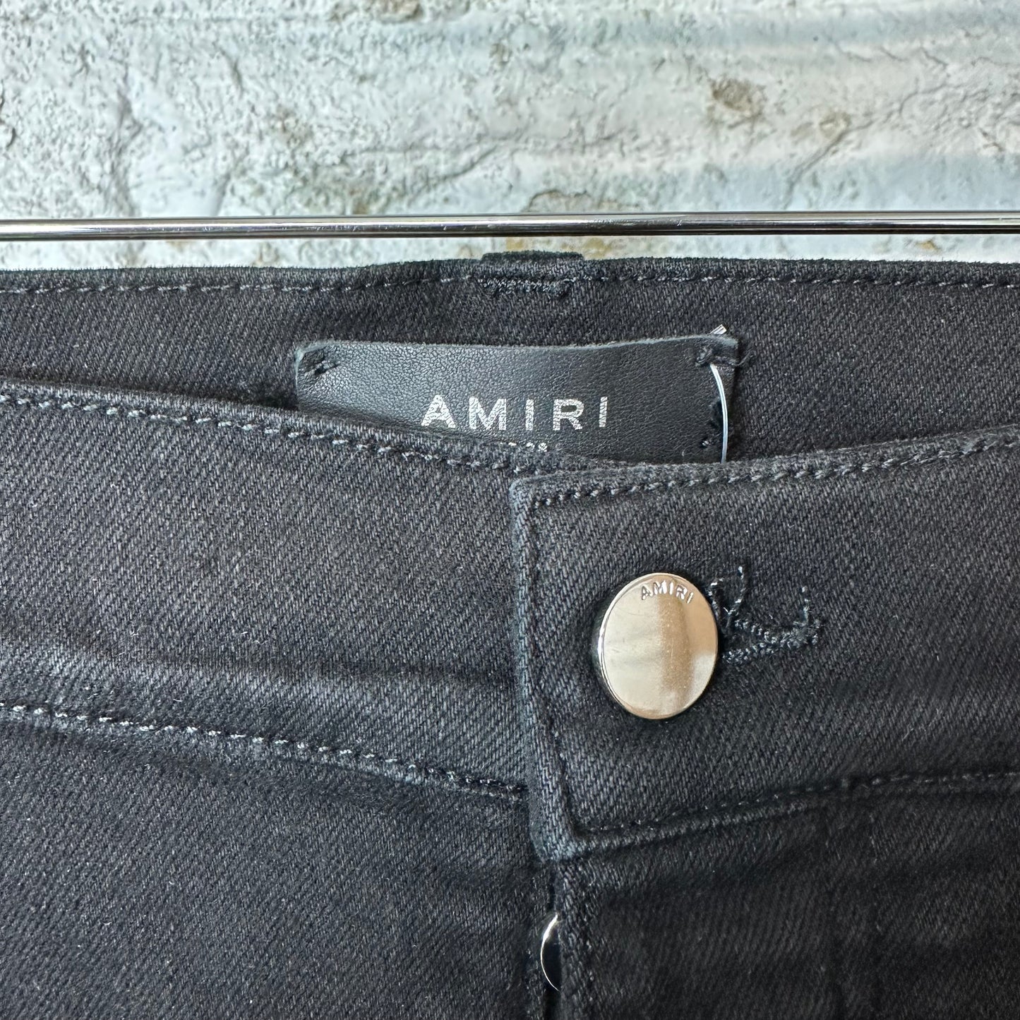 Amiri MX1 Green Paisley Black Denim Jeans Sz 38