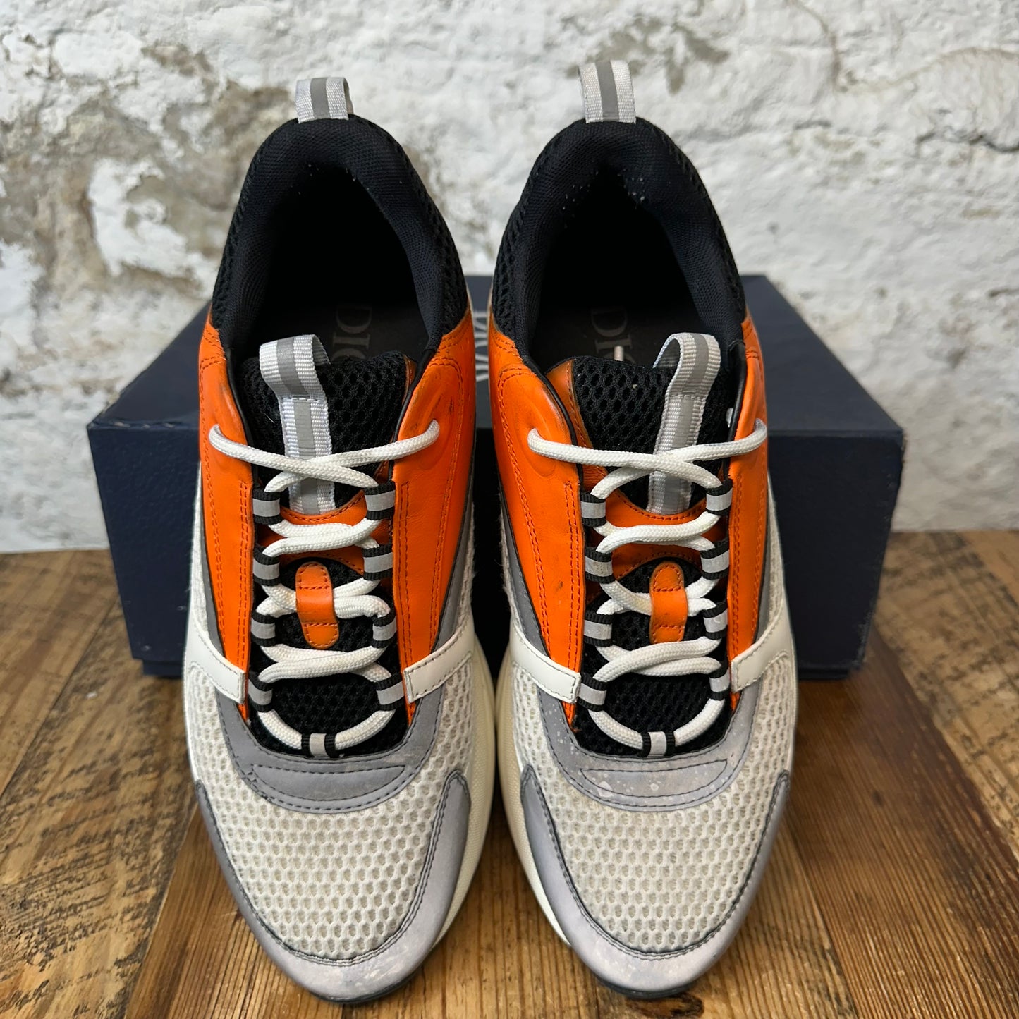Dior B22 Orange Black White Sneaker Sz 10 (43)