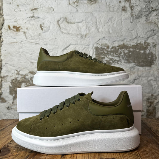 Alexander Mcqueen Olive Suede White Sole Sneaker Sz 11 (44)