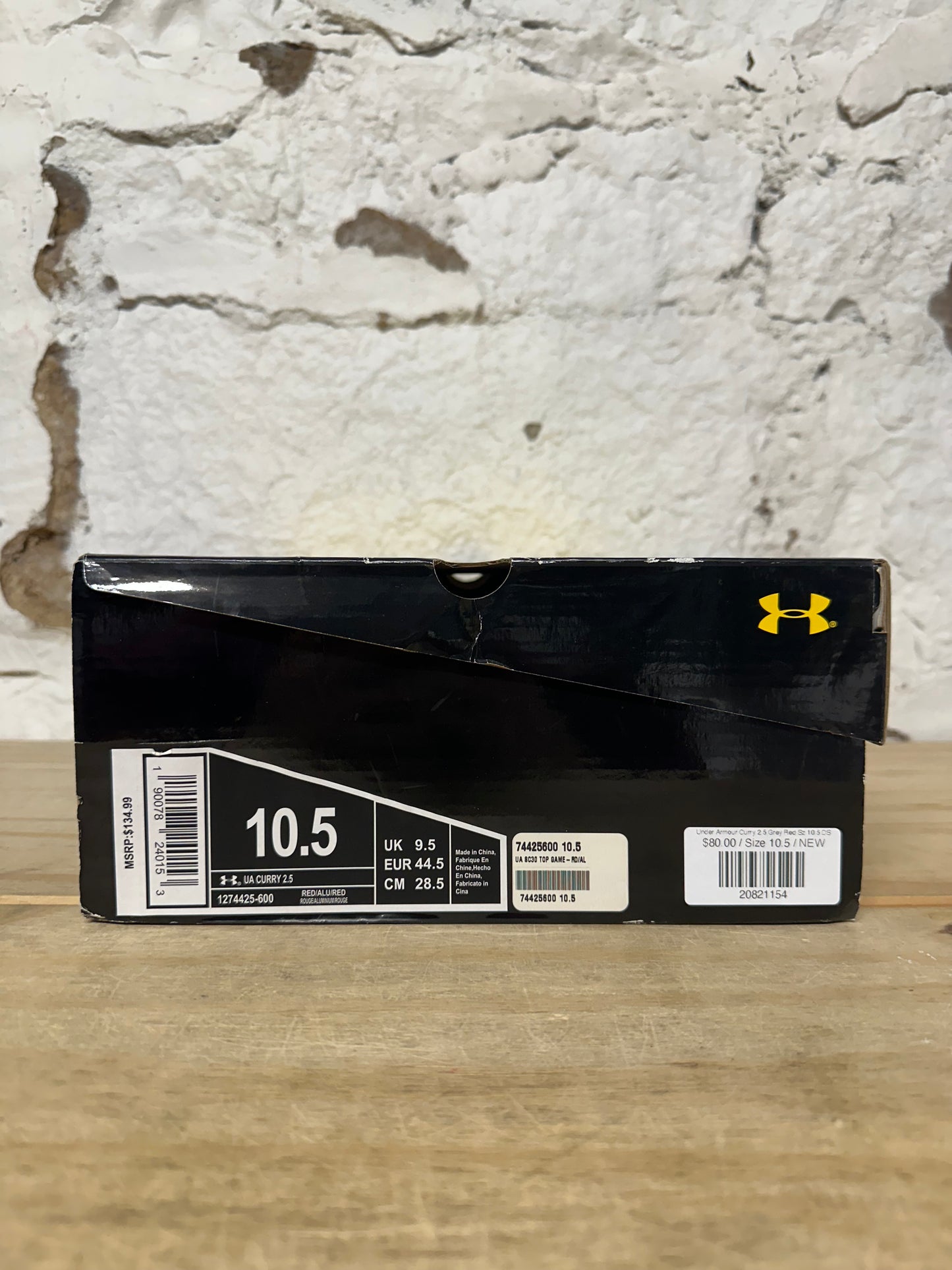 Under Armour Curry 2.5 Grey Red Sz 10.5 DS