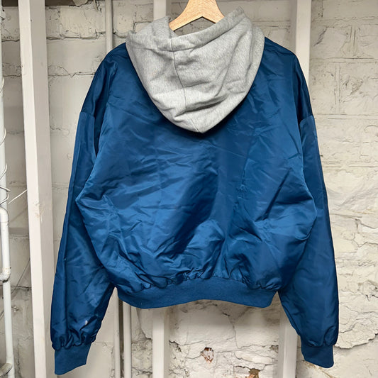 Saint Vanity Nylon Hooded Bomber Jacket Sz S