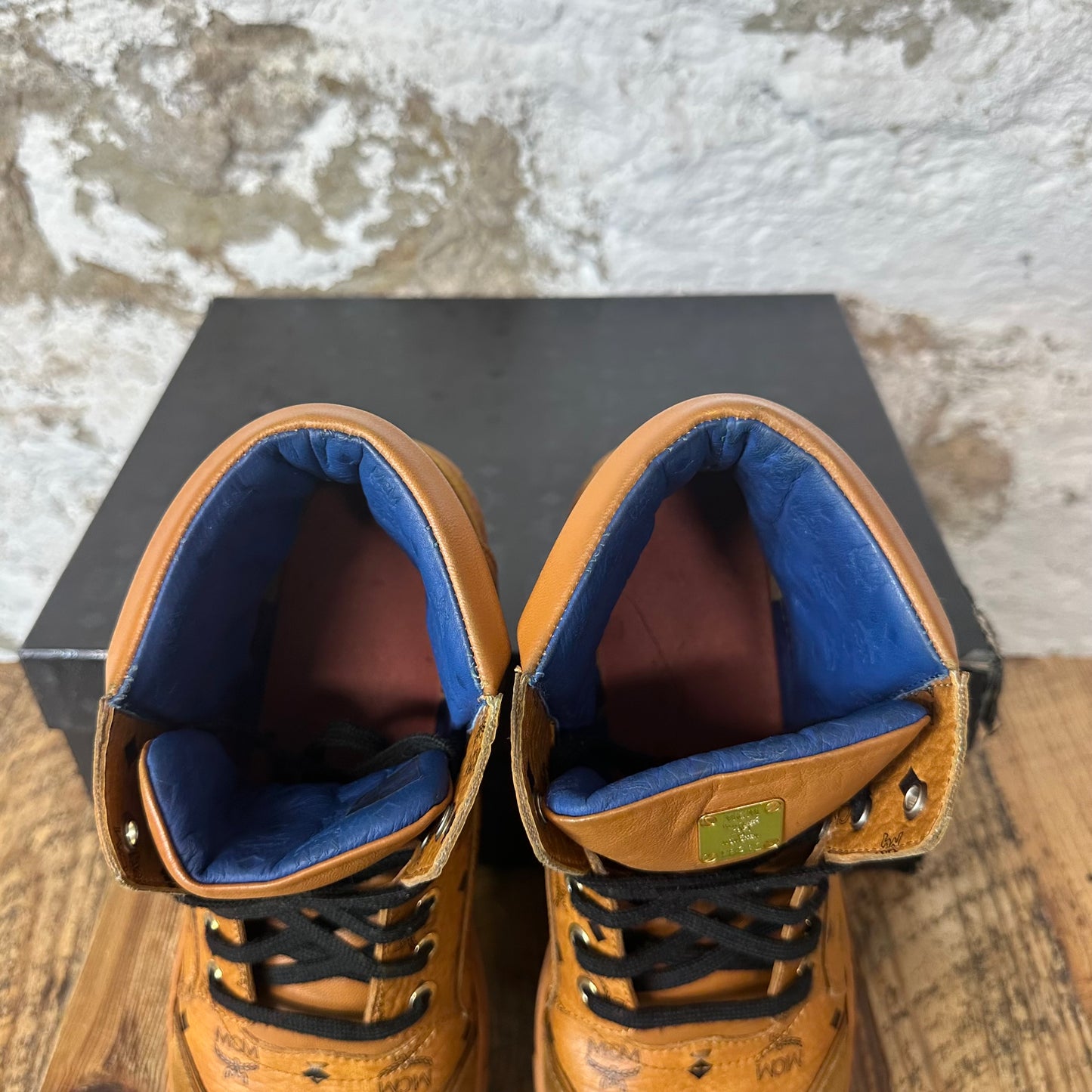 MCM High Brown Monogram Sneaker Sz 10 (43)