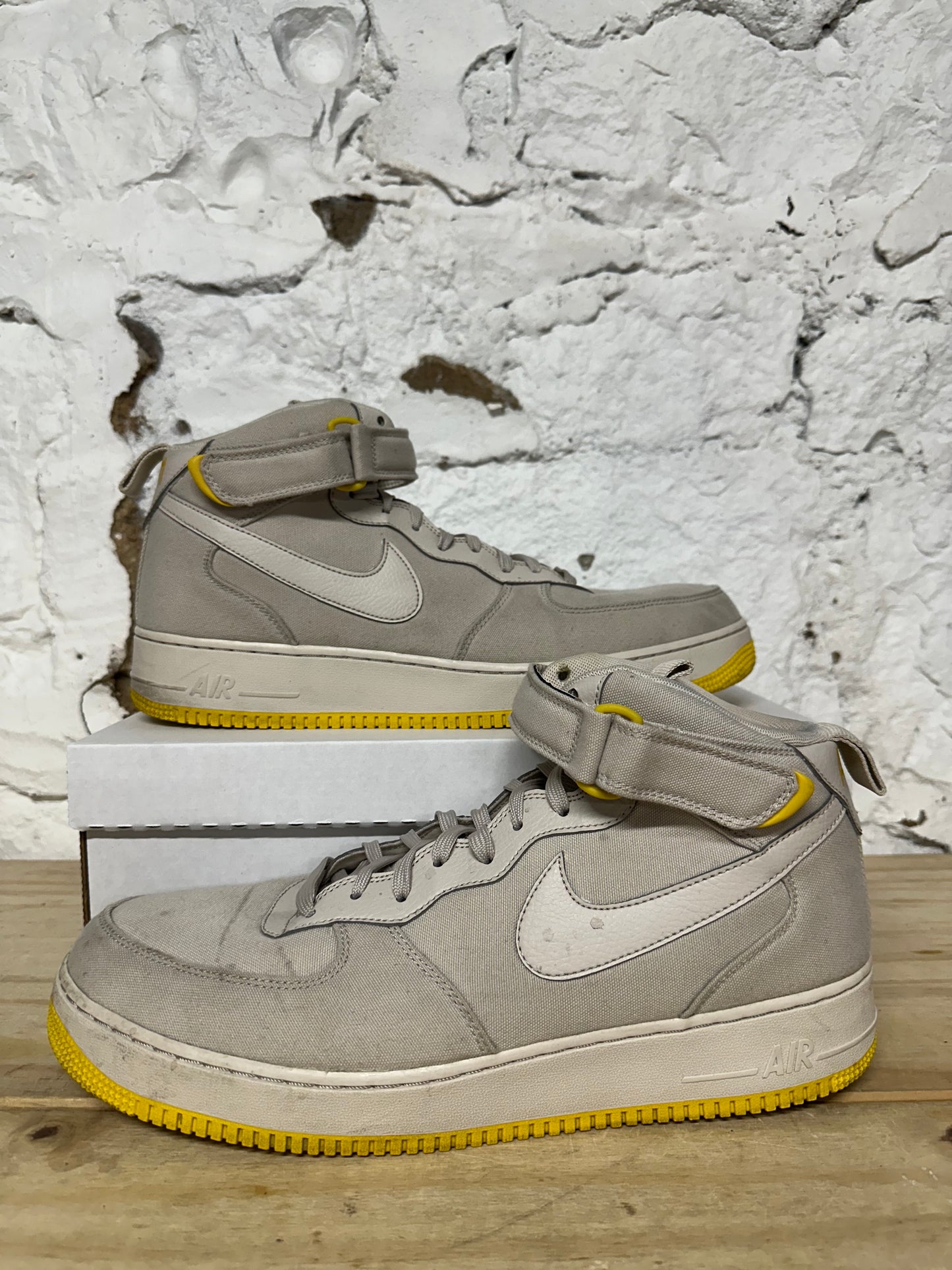 Nike Air Force 1 Mid Canvas Desert Sand Sz 14