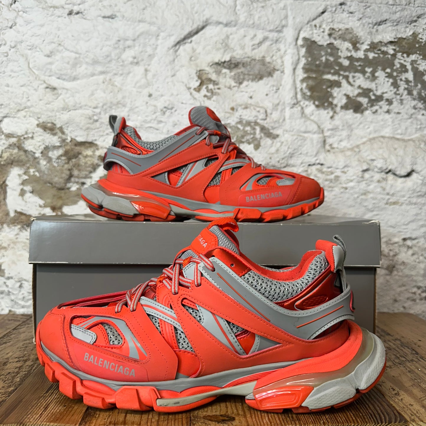 Balenciaga Track Runner Red Grey Sneaker Sz 10 (43)