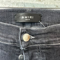 Amiri MX1 Black Paisley Grey Denim Jeans Sz 38