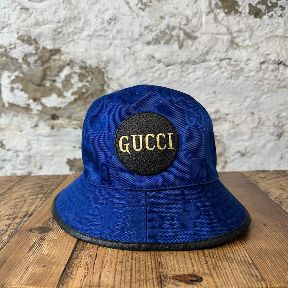 Gucci Blue Monogram Bucket Hat