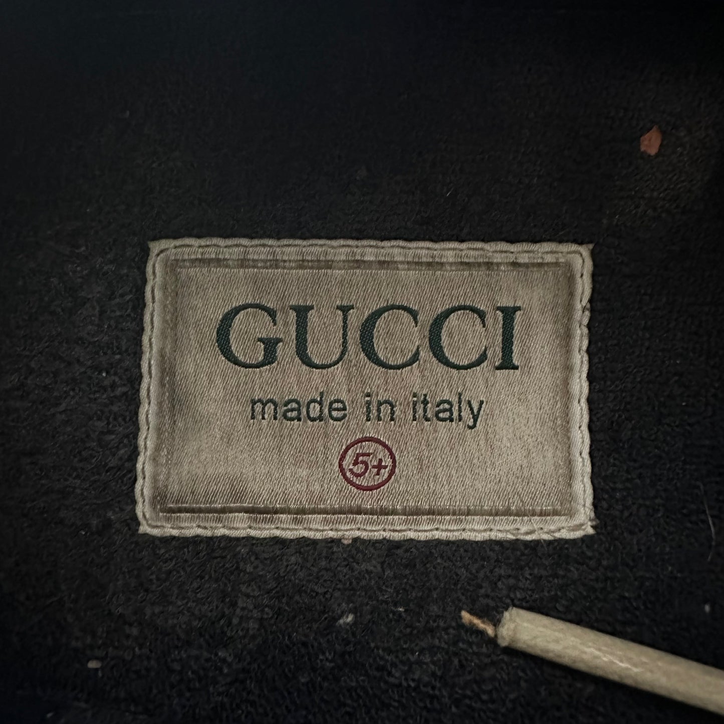 Gucci Rhtyon Beige GG Monogram Navy Sneaker Sz 5.5