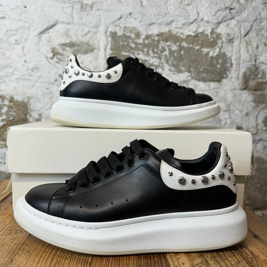 Alexander Mcqueen Studded Tab Black White Sneaker Sz 8 (41)