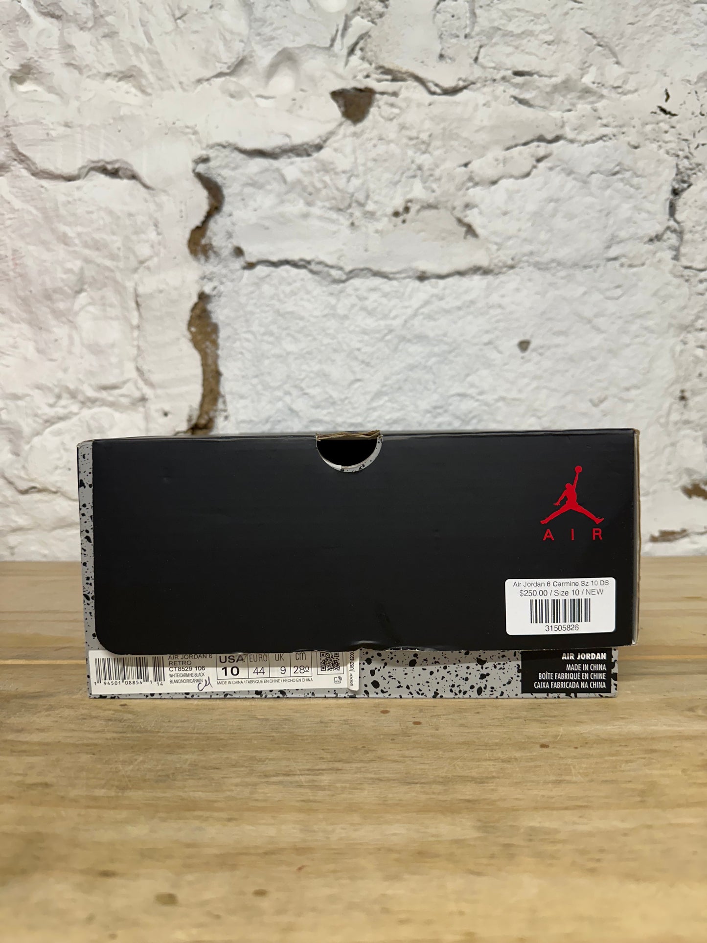 Air Jordan 6 Carmine Sz 10 DS