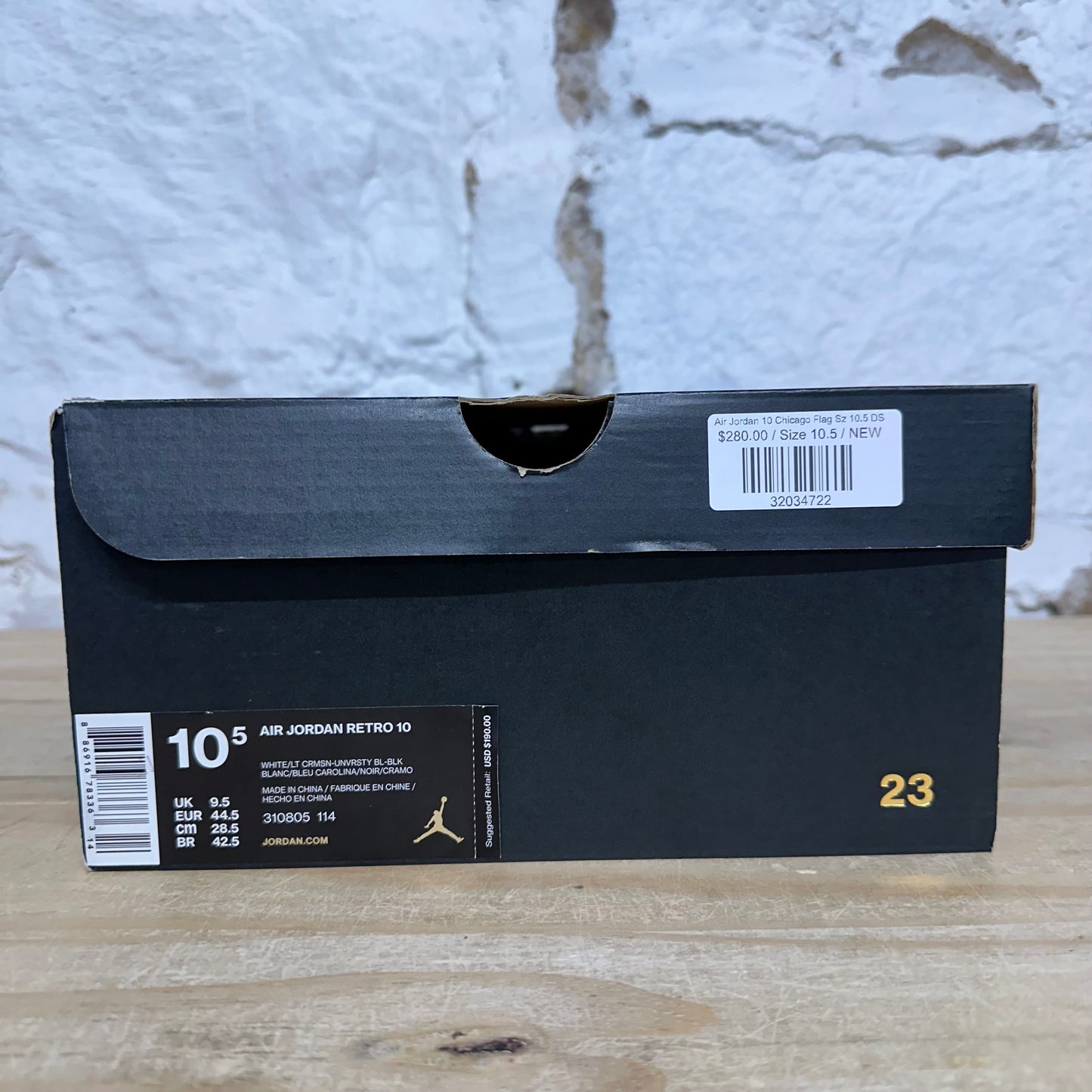 Air Jordan 10 Chicago Flag Sz 10.5 DS