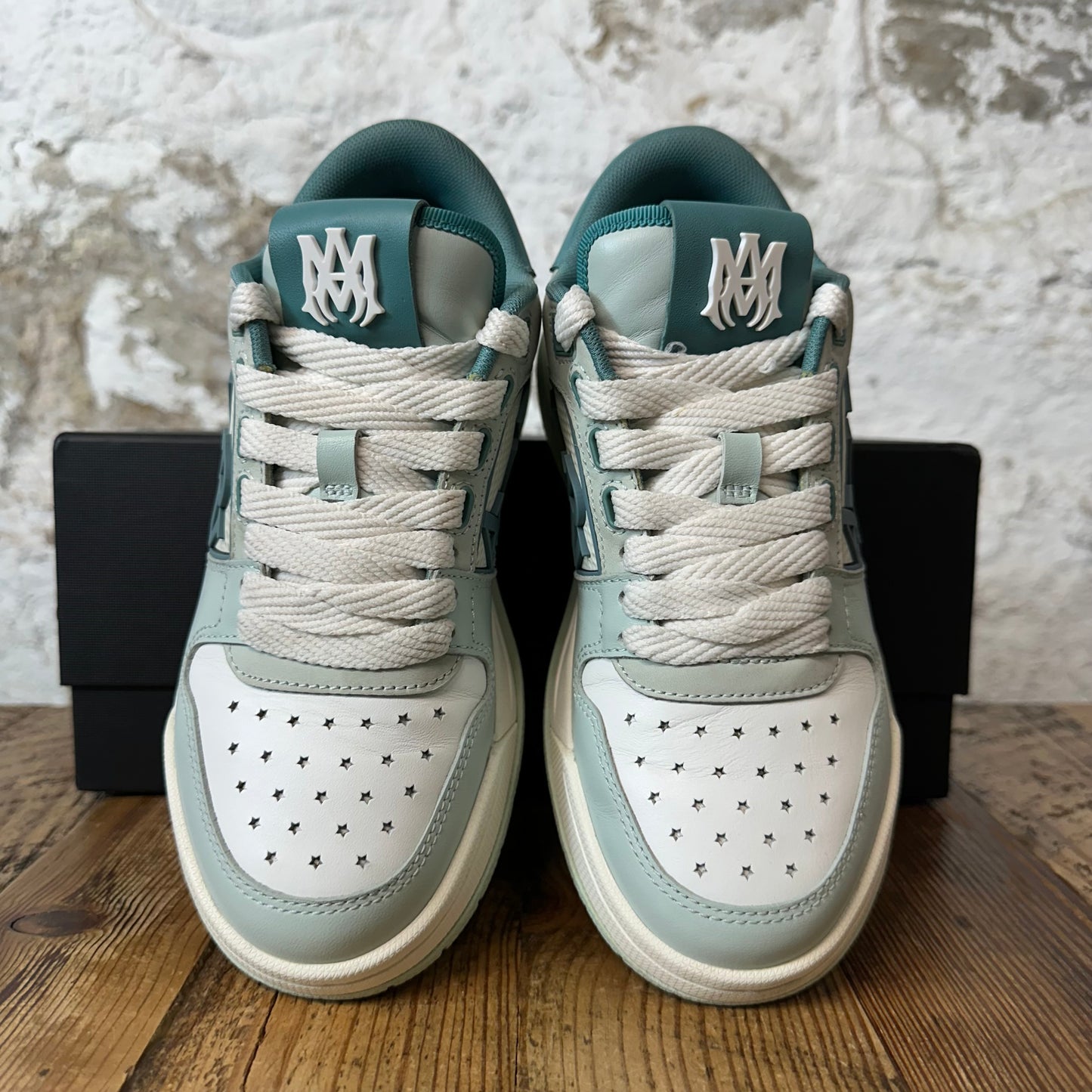 Amiri Classic Logo Spellout Pale Mint Sneaker Sz 4.5 (36)