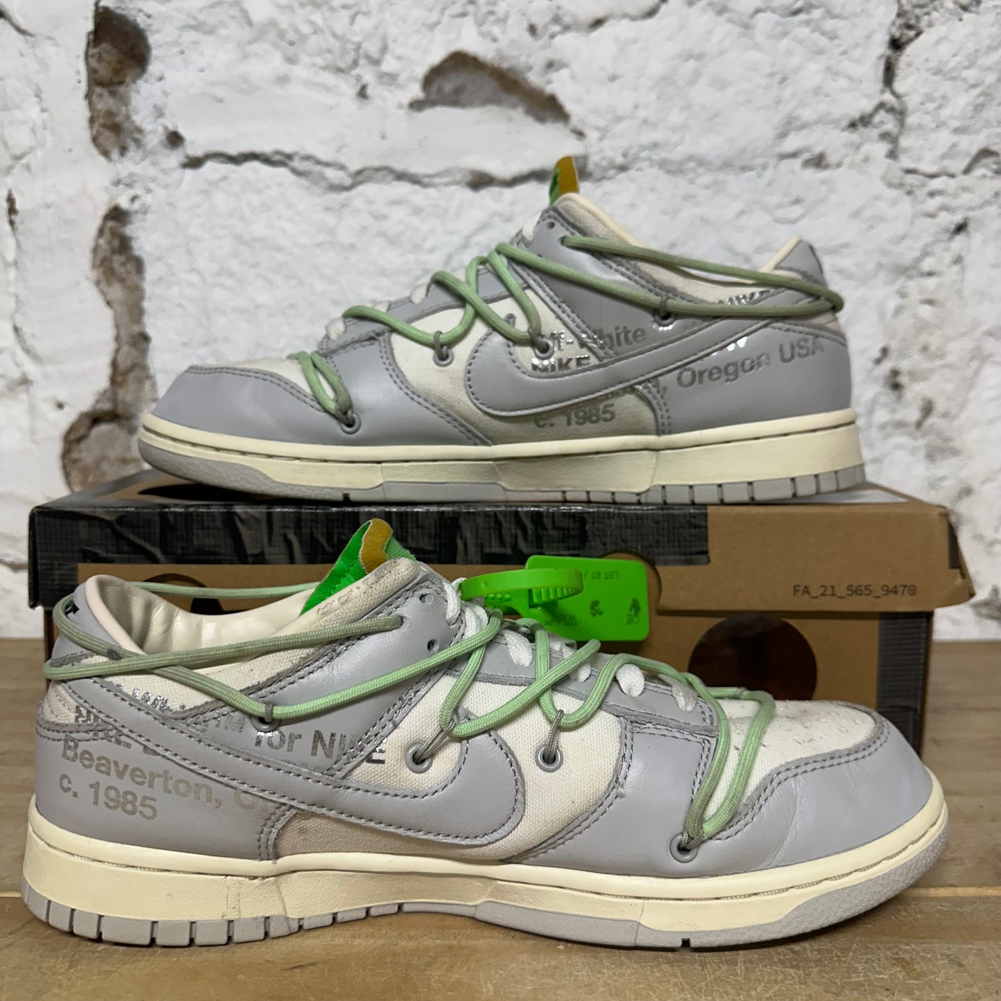 Nike Dunk Low Off-White Lot 07 Sz 9.5