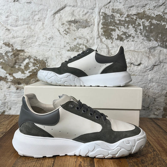 Alexander Mcqueen Gray Tab Nappa Joey White Sneaker Sz 10 (43)