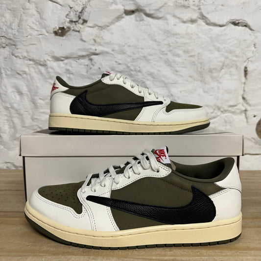 Air Jordan 1 Low Travis Scott Medium Olive Sz 10