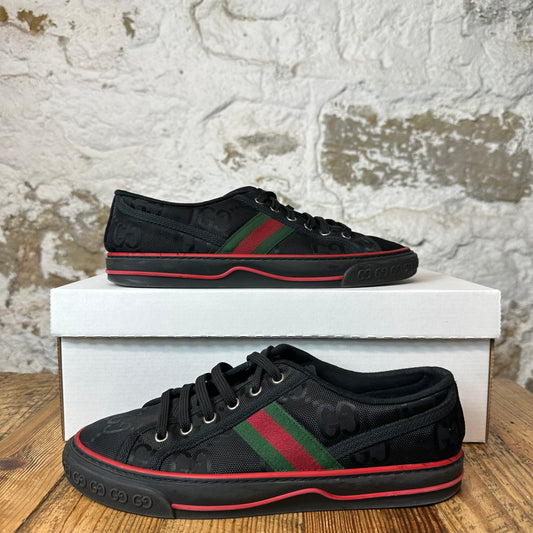 Gucci Tennis 1977 Black Monogram Sneaker Sz 7 (40)