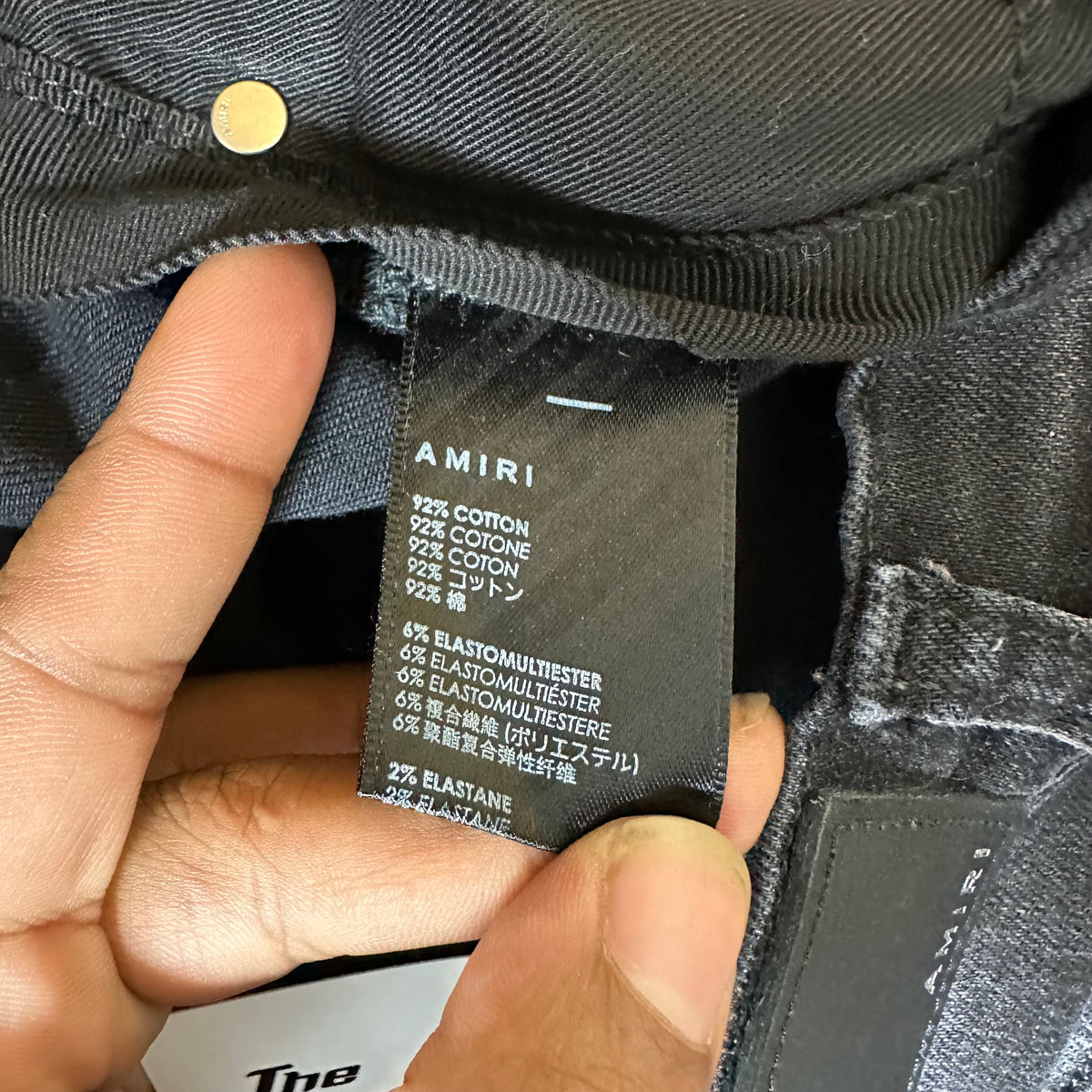 Amiri MA Drip Black Denim Jeans Sz 34