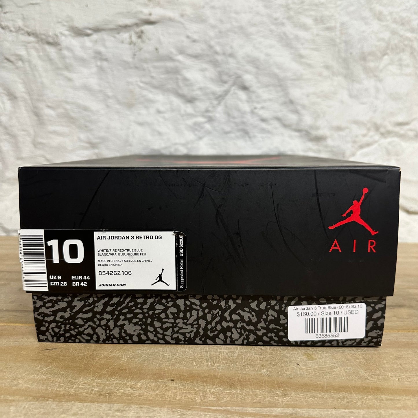Air Jordan 3 True Blue (2016) Sz 10