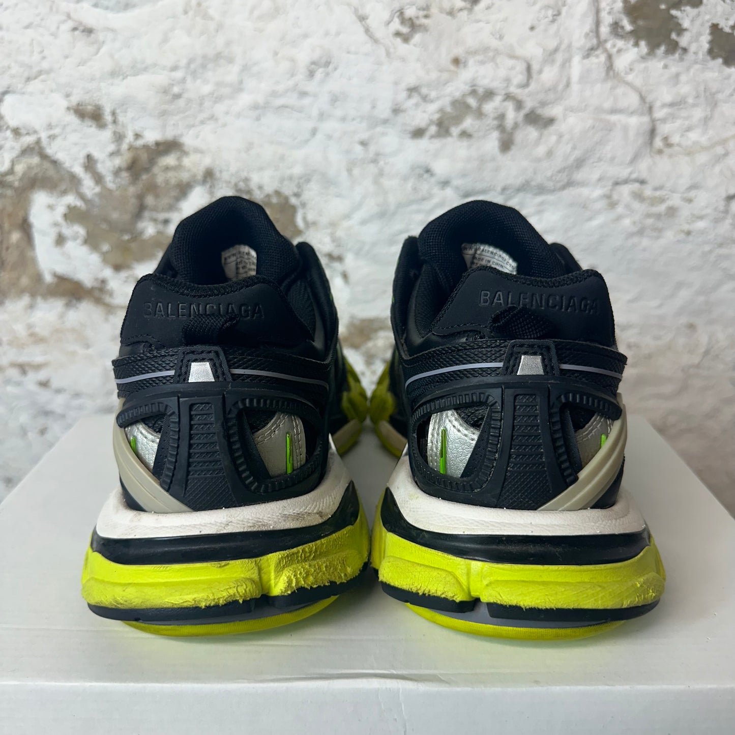 Balenciaga Track 2 Black Neon Green Sz 6 (39) No Box