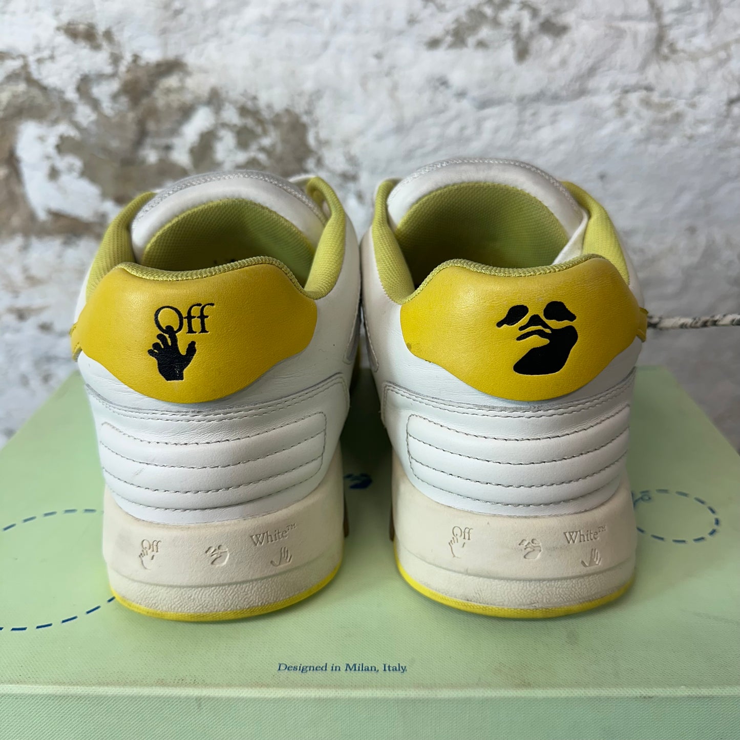 Off-White Out Of Office Yellow White Sz 10 (43)